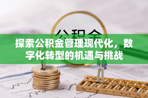 敦煌探索公积金管理现代化，数字化转型的机遇与挑战